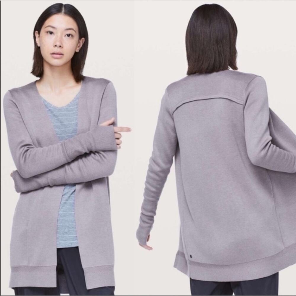 Lululemon City Street Cardigan Mystique / Heathered Mystique Cashmere Blend 4